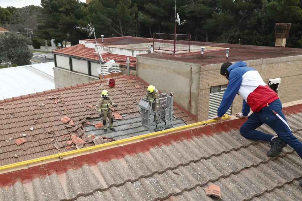 La tormenta Hortensia destroza el barrio de San Gregorio (Zaragoza)