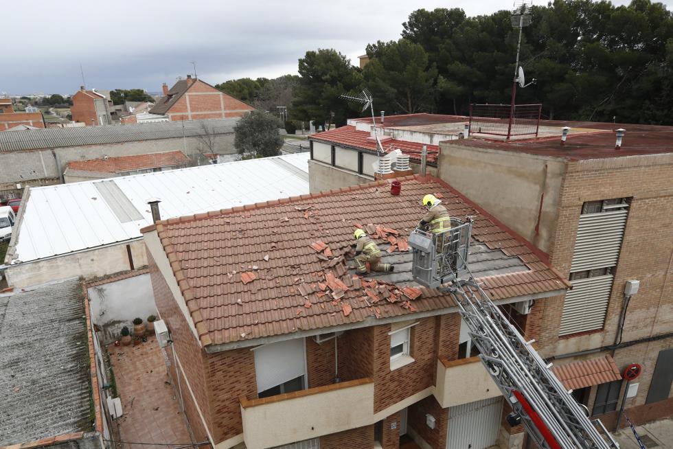 La tormenta Hortensia destroza el barrio de San Gregorio (Zaragoza)