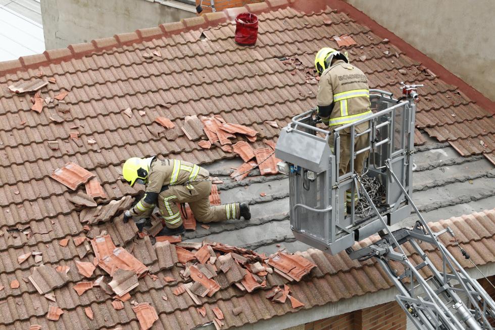 La tormenta Hortensia destroza el barrio de San Gregorio (Zaragoza)
