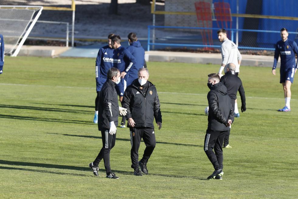 El Real Zaragoza ha entrenado este martes por la mañana. Una sesión preparatoria para el partido que el viernes enfrentará al Real Zaragoza con la Ponferradina.