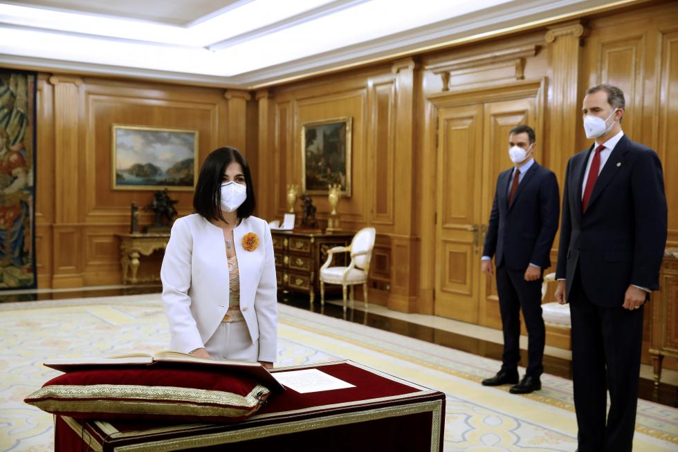 Carolina Darias y Miquel Iceta juran el cargo ante el Rey y el Presidente del Gobierno