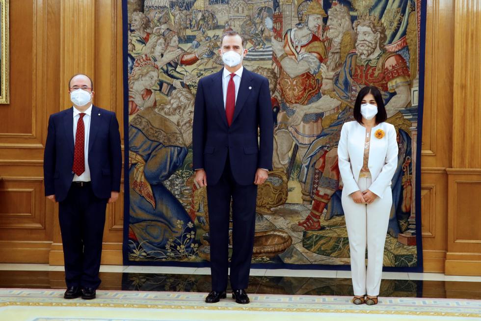 Carolina Darias y Miquel Iceta juran el cargo ante el Rey y el Presidente del Gobierno