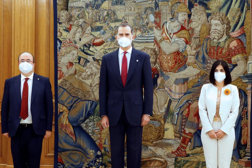 Carolina Darias y Miquel Iceta juran el cargo ante el Rey y el Presidente del Gobierno