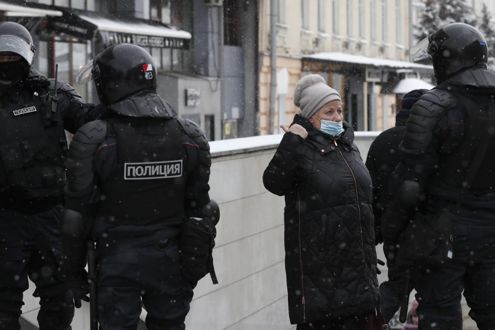 Detenciones masivas en Rusia en las manifestaciones de apoyo a Navalni