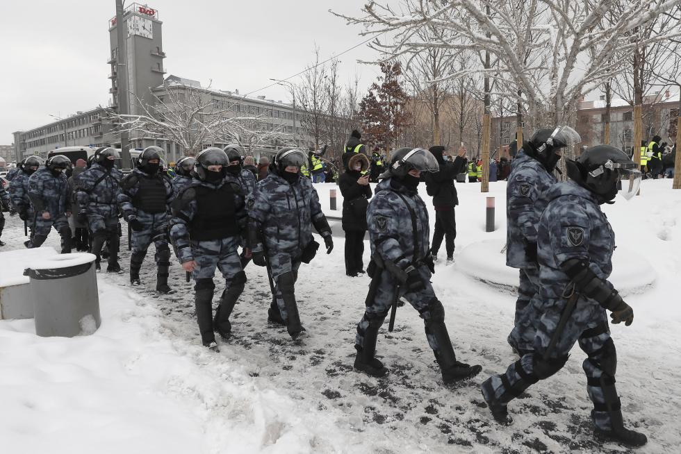 Detenciones masivas en Rusia en las manifestaciones de apoyo a Navalni