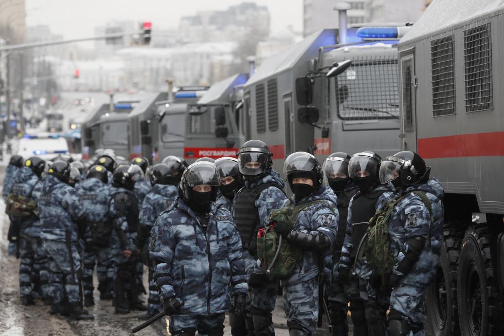 Detenciones masivas en Rusia en las manifestaciones de apoyo a Navalni