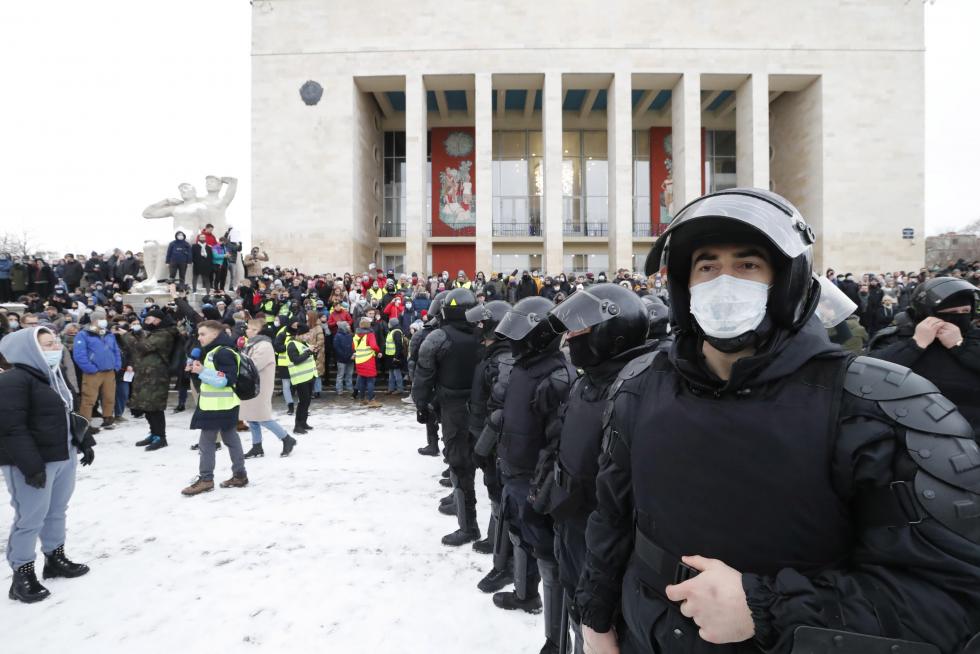 Detenciones masivas en Rusia en las manifestaciones de apoyo a Navalni