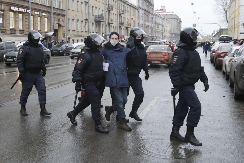 Detenciones masivas en Rusia en las manifestaciones de apoyo a Navalni