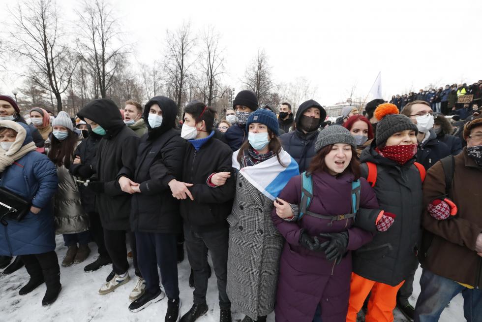 Detenciones masivas en Rusia en las manifestaciones de apoyo a Navalni
