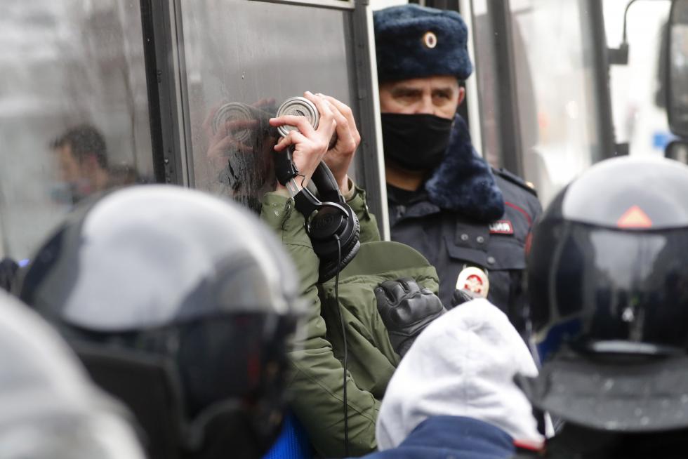 Detenciones masivas en Rusia en las manifestaciones de apoyo a Navalni