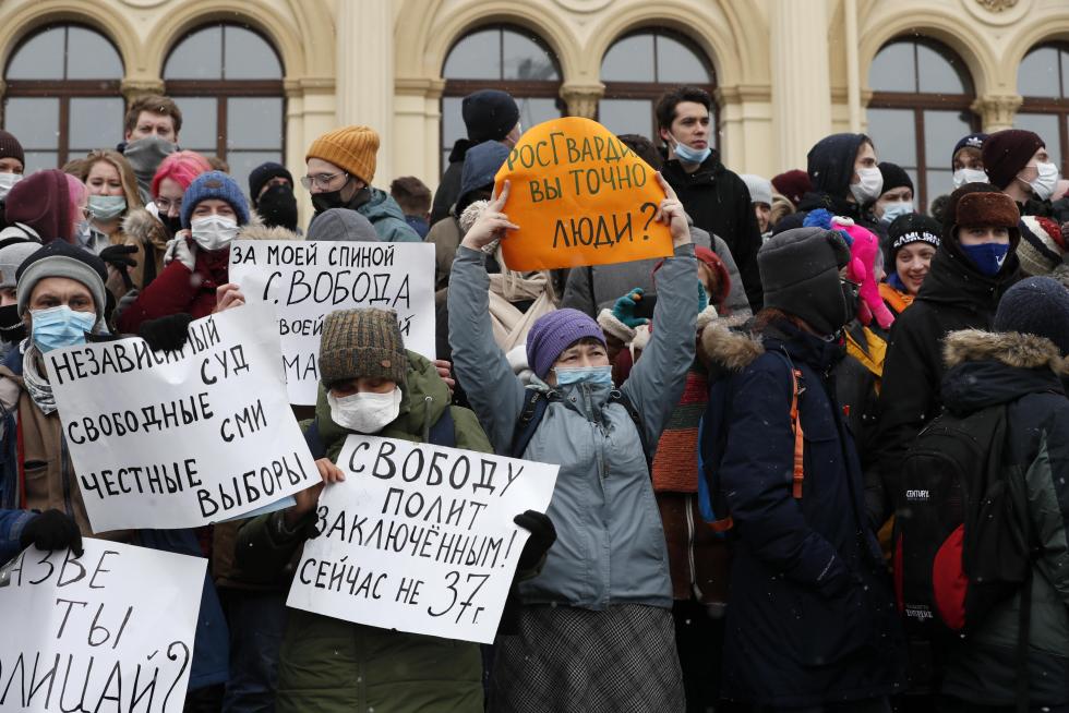 Detenciones masivas en Rusia en las manifestaciones de apoyo a Navalni