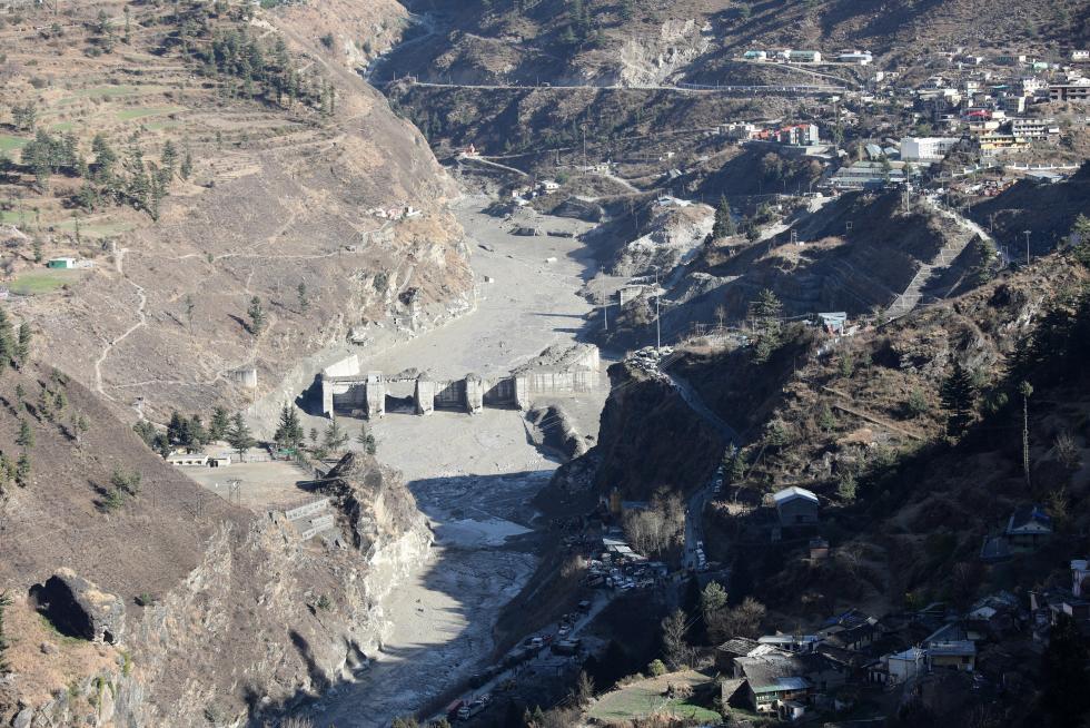 Glacier burst aftermath in Uttarakhand, India