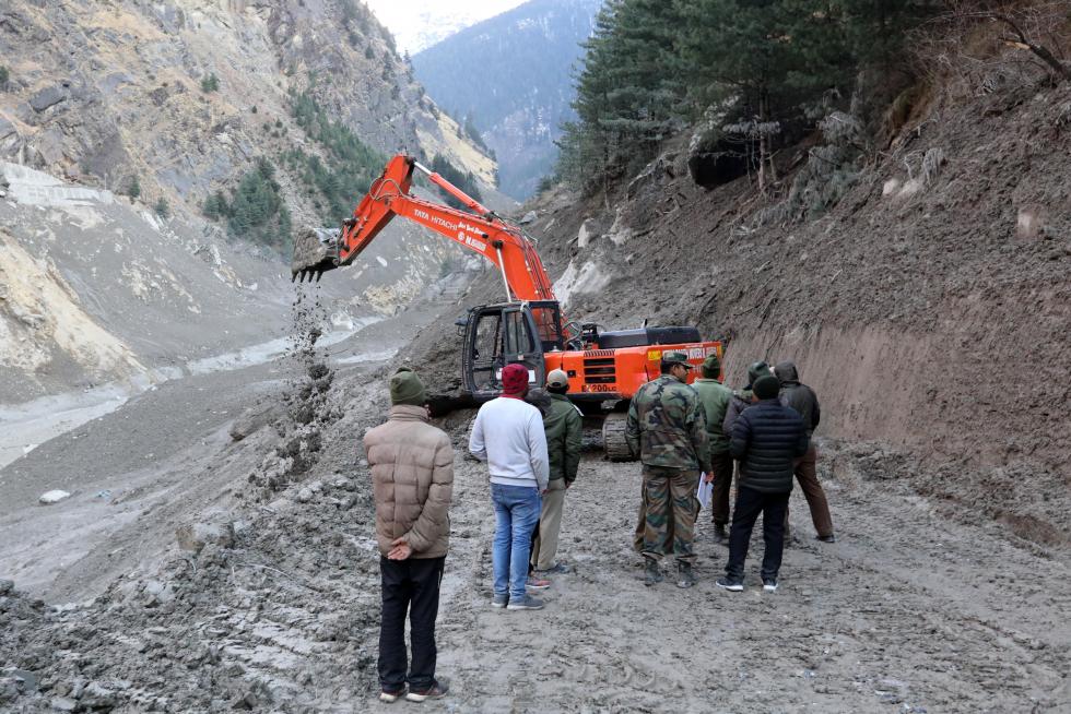 Glacier burst aftermath in Uttarakhand, India