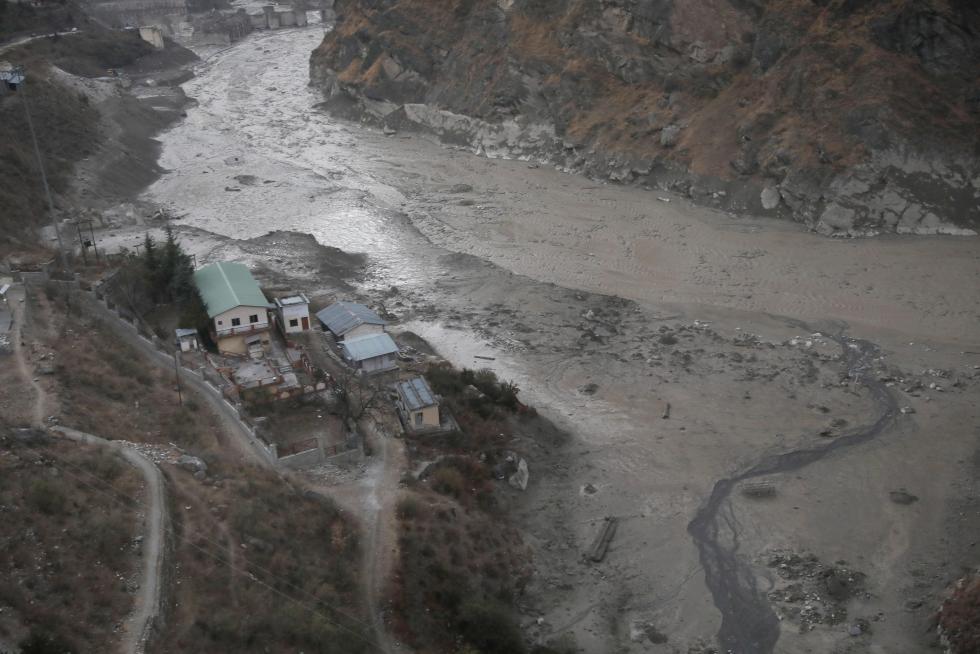 Glacier burst aftermath in Uttarakhand, India