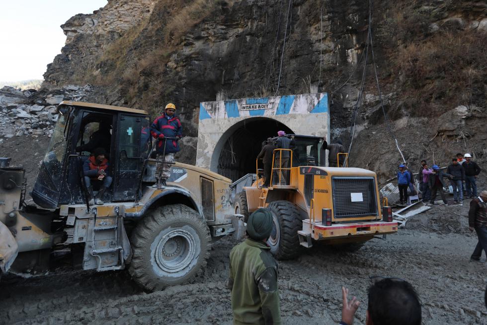 Glacier burst aftermath in Uttarakhand, India