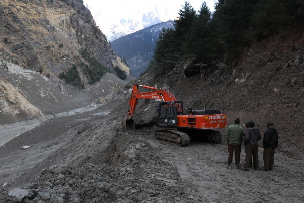 Glacier burst aftermath in Uttarakhand, India