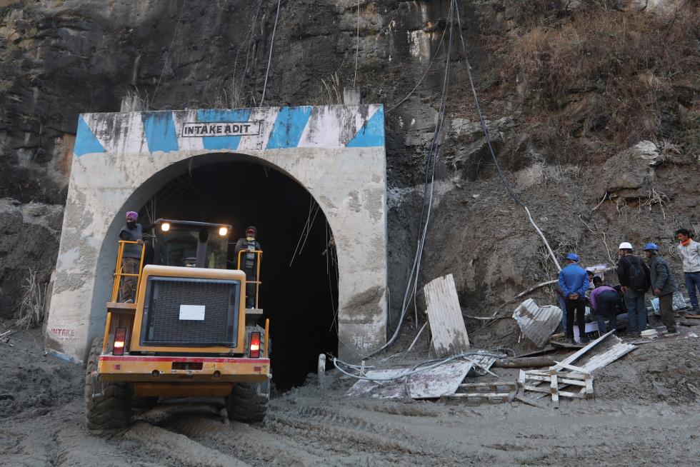 Glacier burst aftermath in Uttarakhand, India