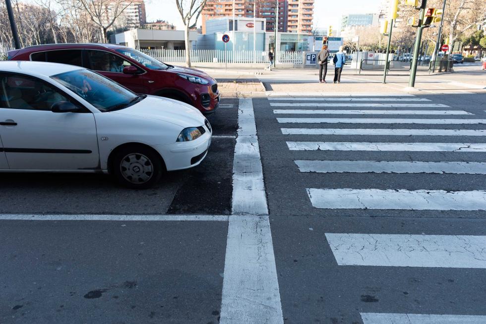 Foto de la operación asfalto en Zaragoza