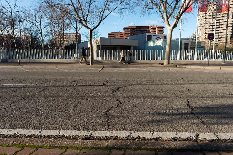 Foto de la operación asfalto en Zaragoza
