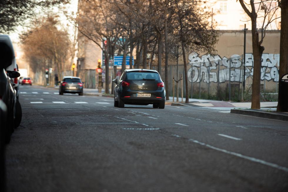 Foto de la operación asfalto en Zaragoza