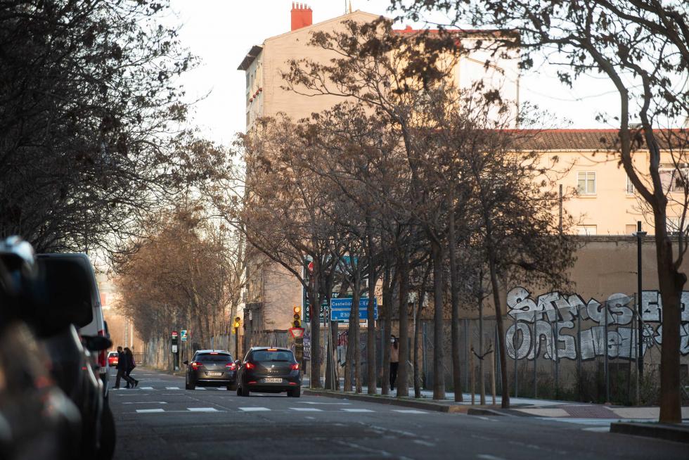 Foto de la operación asfalto en Zaragoza