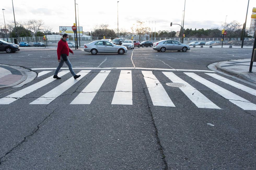 Foto de la operación asfalto en Zaragoza