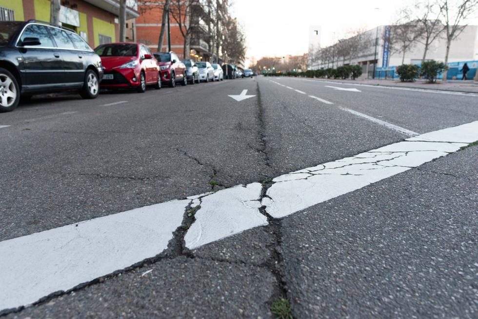 Foto de la operación asfalto en Zaragoza