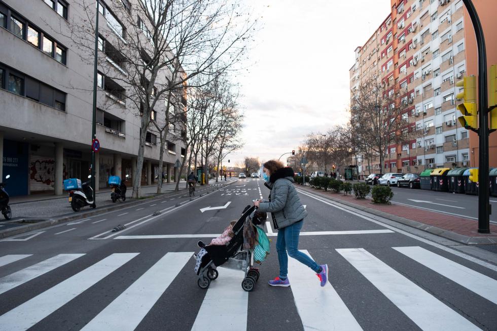 Foto de la operación asfalto en Zaragoza