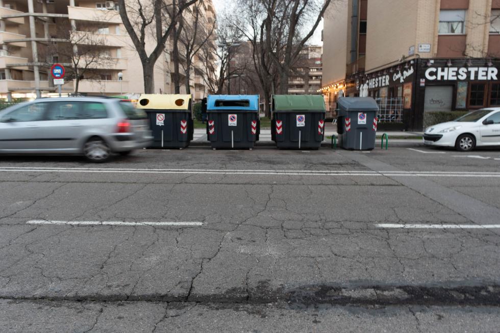 Foto de la operación asfalto en Zaragoza