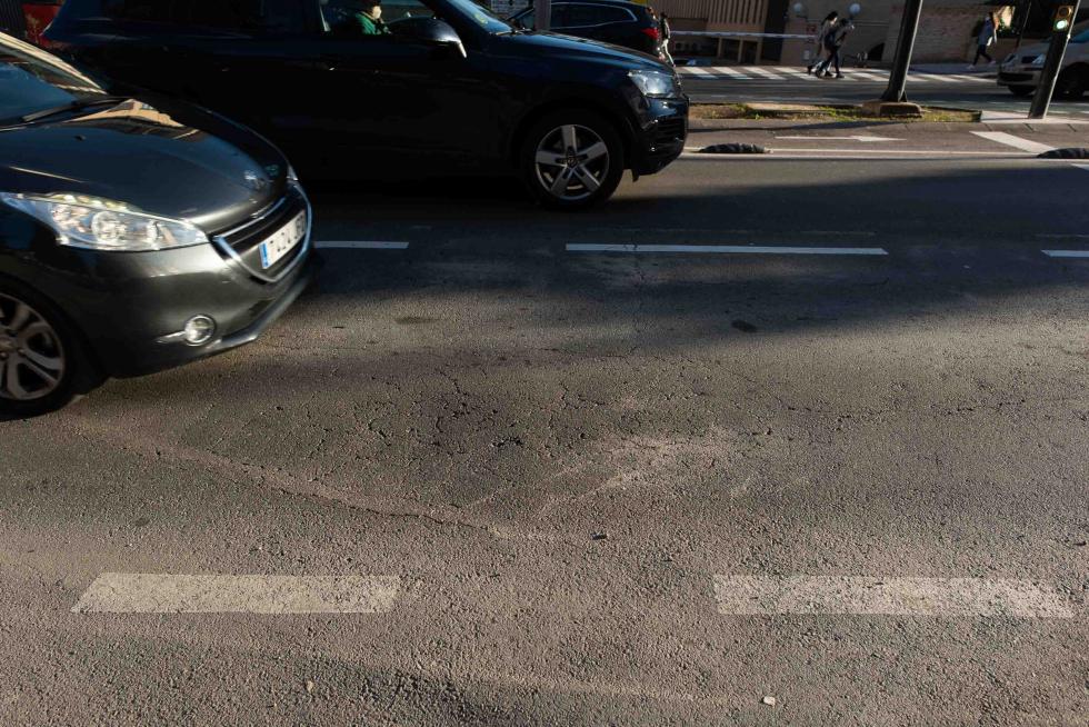 Foto de la operación asfalto en Zaragoza
