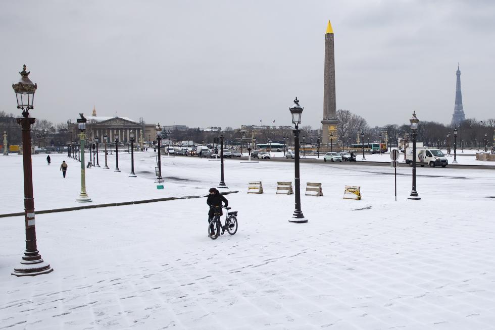 Paris blanketed in snow as winter chill sweeps across northern France