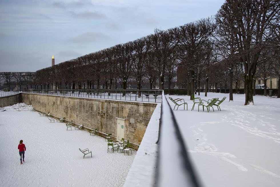 Paris blanketed in snow as winter chill sweeps across northern France