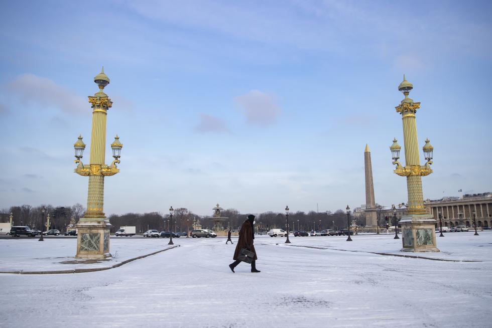 Paris blanketed in snow as winter chill sweeps across northern France