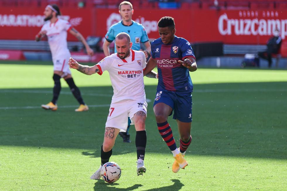 Imágenes del partido entre el Sevilla y la SD Huesca
