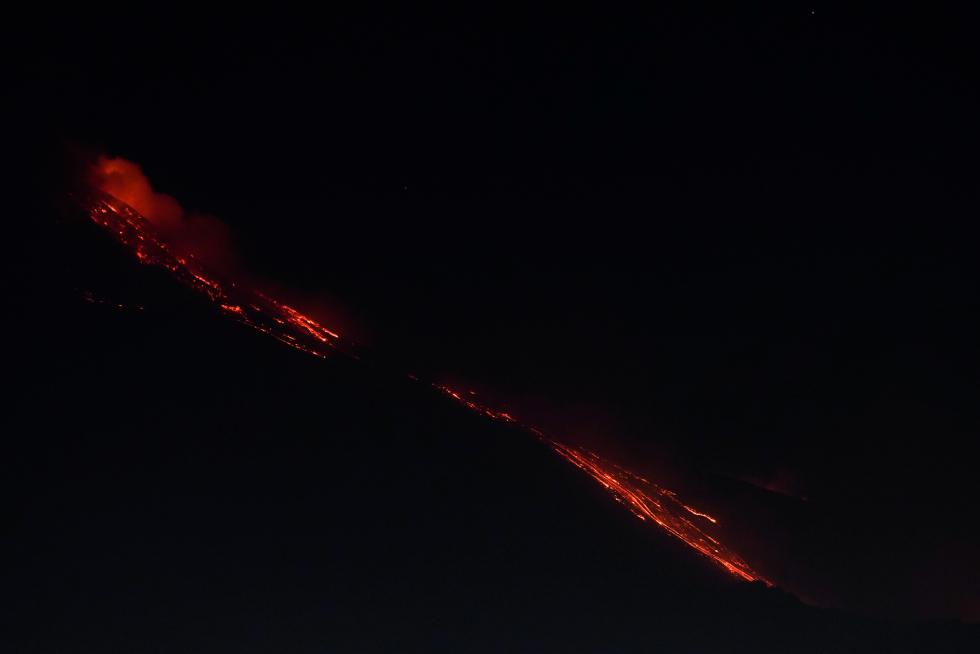 Mount Etna, Europe's most active volcano, leaps into action