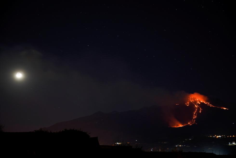 Mount Etna, Europe's most active volcano, leaps into action