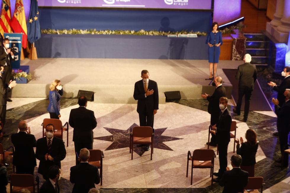 El Rey Felipe VI preside la cumbre de la CEOE en Aragón