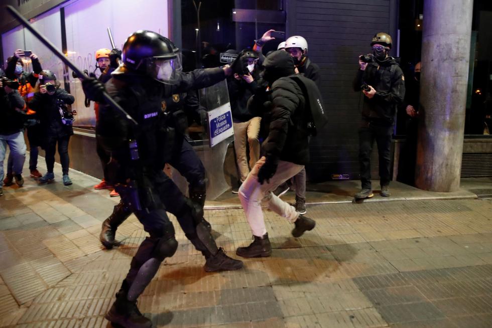 Protestas por la detención del rapero Pablo Hasél
