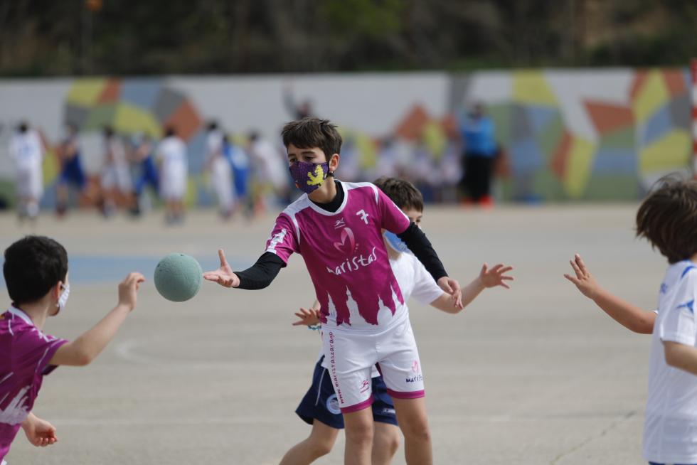 El deporte aragonés vuelve a la competición un año después: actividad en el Colegio Marianistas