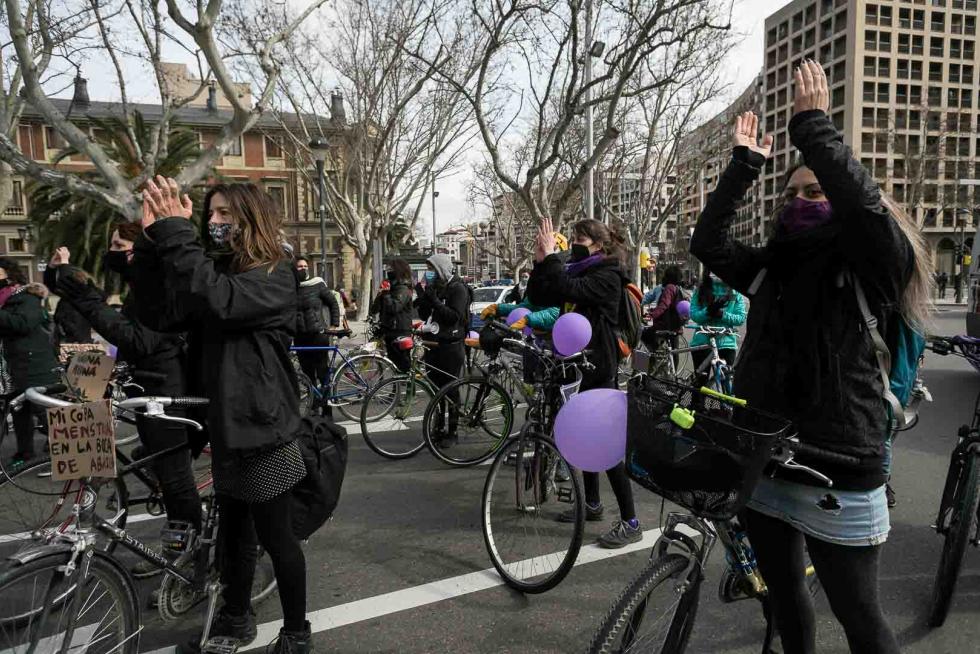 Concentraciones por el Día de la Mujer en Zaragoza.