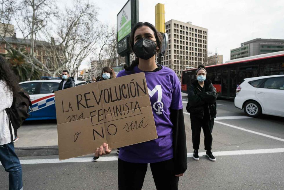 Concentraciones por el Día de la Mujer en Zaragoza.
