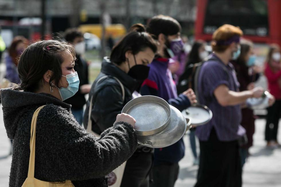 Concentraciones por el Día de la Mujer en Zaragoza.