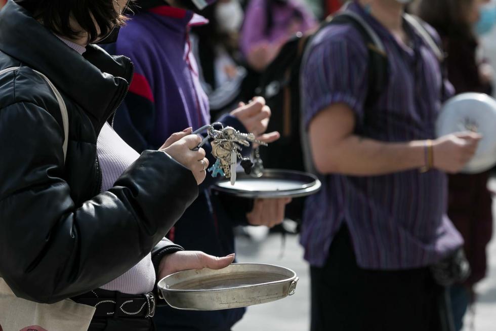 Concentraciones por el Día de la Mujer en Zaragoza.