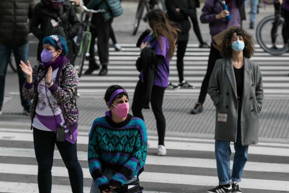 Concentraciones por el Día de la Mujer en Zaragoza.