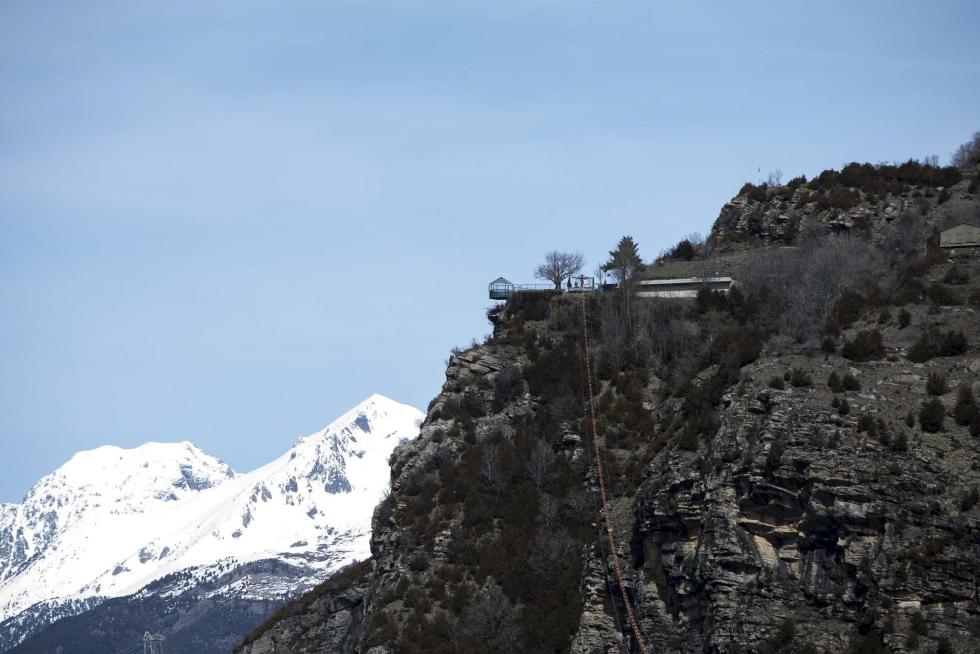 Tirolina de Hoz de Jaca en Huesca
