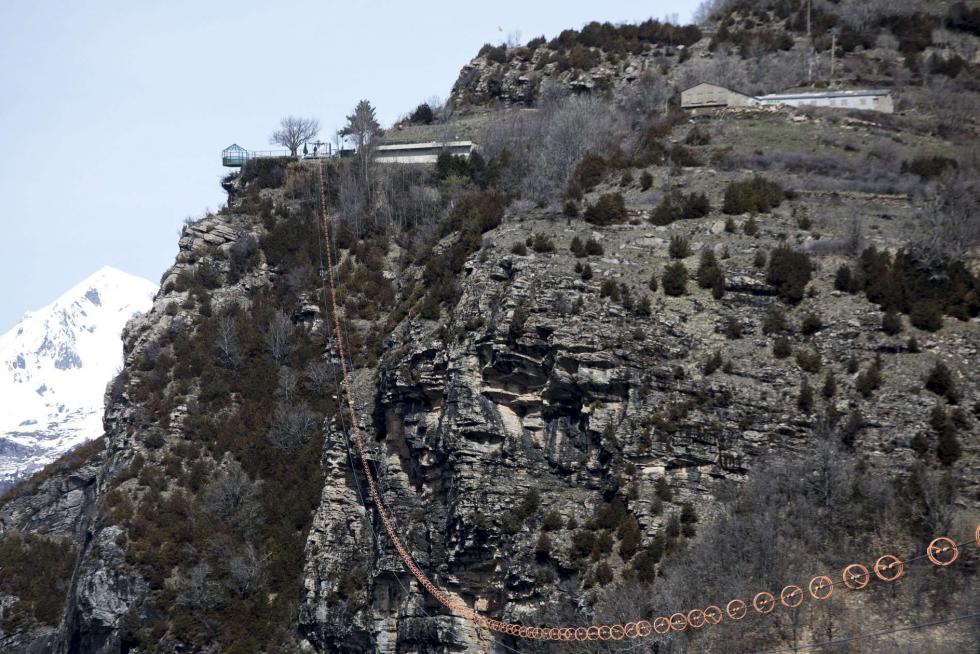 Tirolina de Hoz de Jaca en Huesca