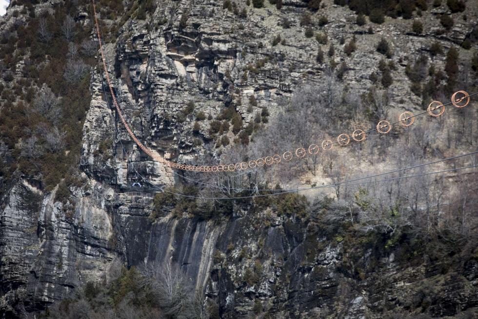 Tirolina de Hoz de Jaca en Huesca