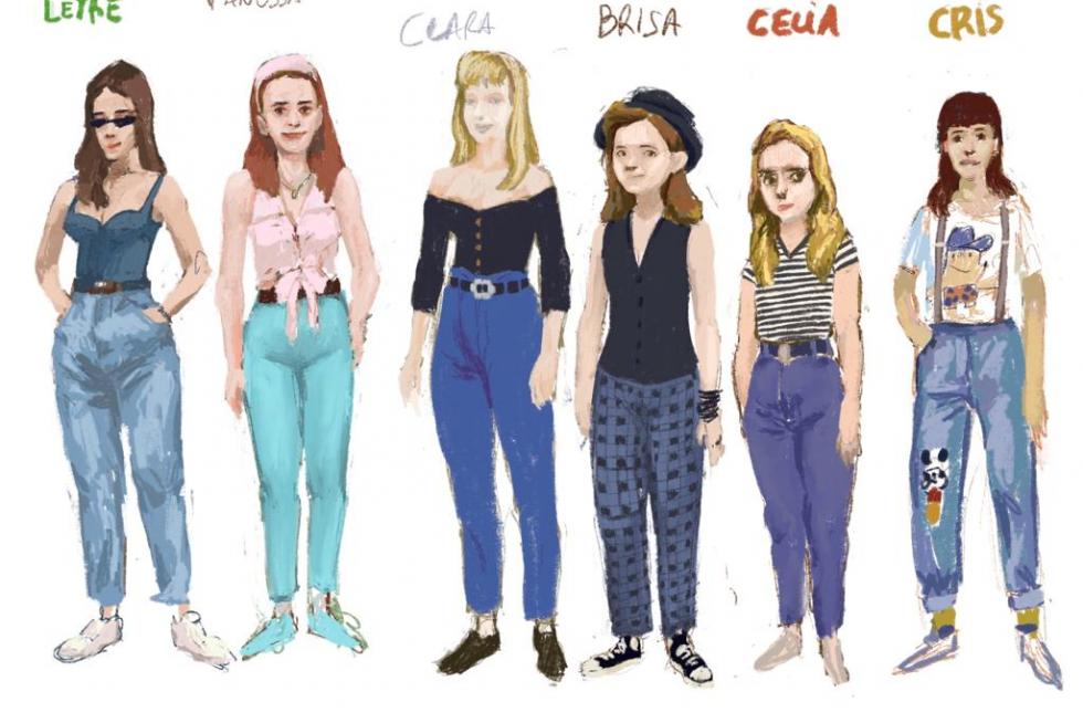 Bocetos de Arantxa Ezquerro para el vestuario de 'Las niñas'.