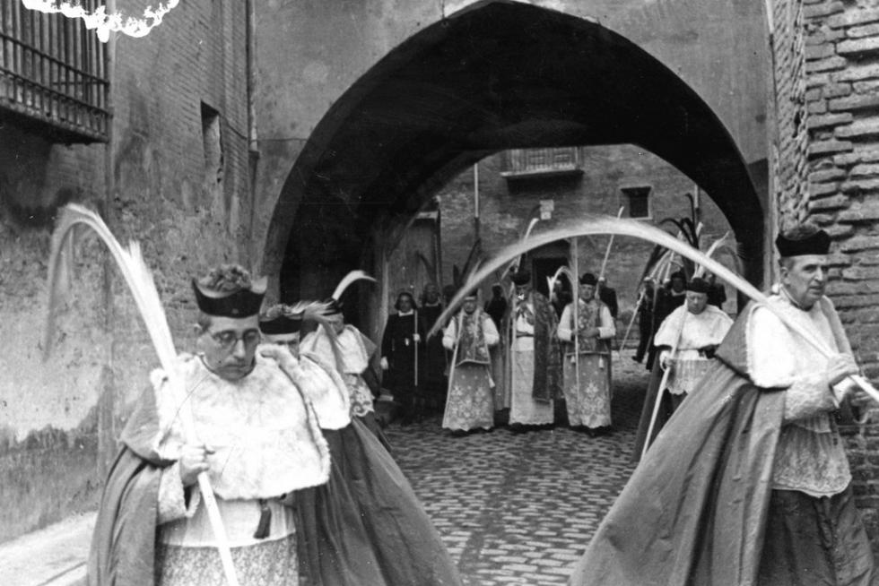 Fotos antiguas del Domingo de Ramos en Aragón