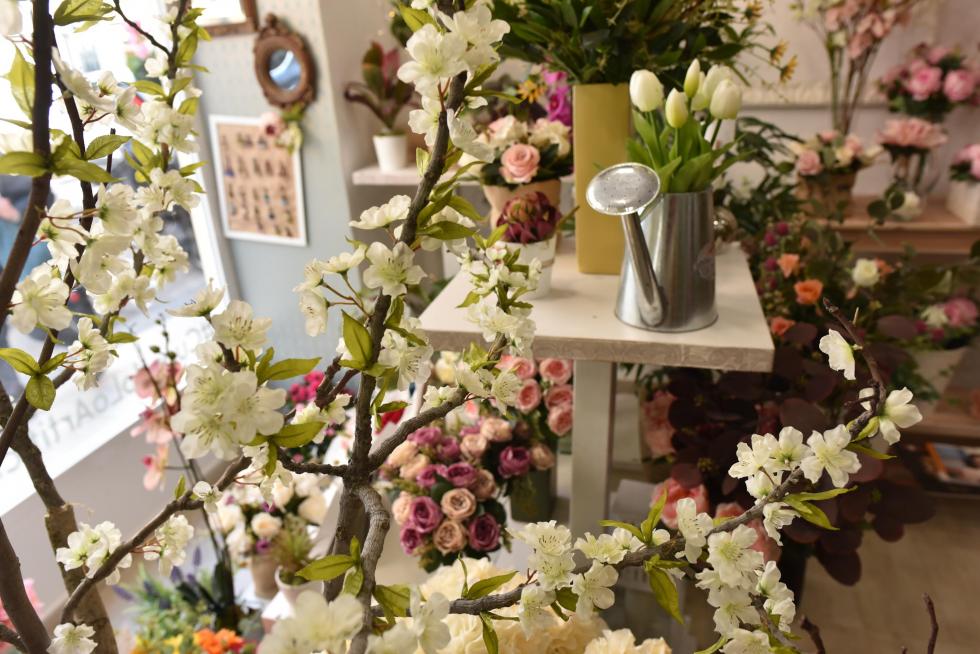 Ohana, comercio de flores y plantas artificiales en la calle Princesa de Zaragoza